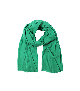 Зелен дамски шал с органичен памук снимка