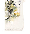 Дамска памучна блуза в светло екрю с щампа Albana-3 снимка