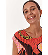 Дамска многоцветна блуза с принт-2 снимка