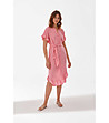 Розова рокля с къдрички-0 снимка