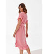 Розова рокля с къдрички-1 снимка