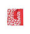 Дамски шал от естествена коприна в червено и бяло-3 снимка