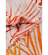 Бежов шал с принт в оранжево-1 снимка