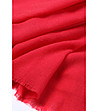Червен дамски шал с органичен памук-1 снимка