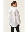 Бяла дамска риза с памук-1 снимка