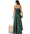 Сатенирана рокля Londa в тъмнозелен нюанс-1 снимка
