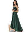 Сатенирана рокля Londa в тъмнозелен нюанс-3 снимка