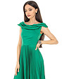 Елегантна рокля в цвят емералд Malika-4 снимка