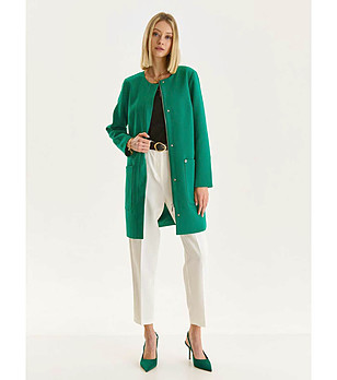 Зелено дамско палто Carian снимка