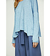 Дамска светлосиня блуза от фино плетиво Nevona-3 снимка