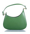 Зелена дамска кожена чанта с асиметричен дизайн Vaia-2 снимка
