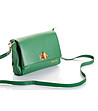 Дамска чанта за рамо в зелено от естествена кожа Zosia-3 снимка