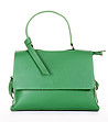 Зелена дамска чанта от естествена кожа Lara-1 снимка
