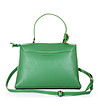Зелена дамска чанта от естествена кожа Lara-2 снимка