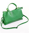 Зелена дамска чанта от естествена кожа Lara-3 снимка