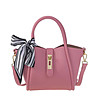 Розова малка дамска трапецовидна чанта Palina-0 снимка