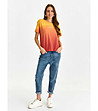 Дамска памучна тениска в преливащи оранжеви нюанси Bonita-0 снимка