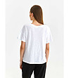 Бяла памучна дамска тениска Lemona-1 снимка