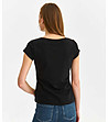 Черна памучна дамска тениска Marinera-2 снимка