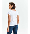 Бяла дамска памучна тениска с щампа Maxixa-1 снимка