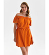 Къса рокля в оранжев нюанс Oranta-2 снимка