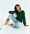 Дамски зелен пуловер Linda-0 снимка