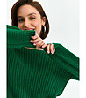 Дамски зелен пуловер Linda-2 снимка