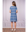 Елегантна рокля в синьо и бяло с високо съдържание на памук-1 снимка