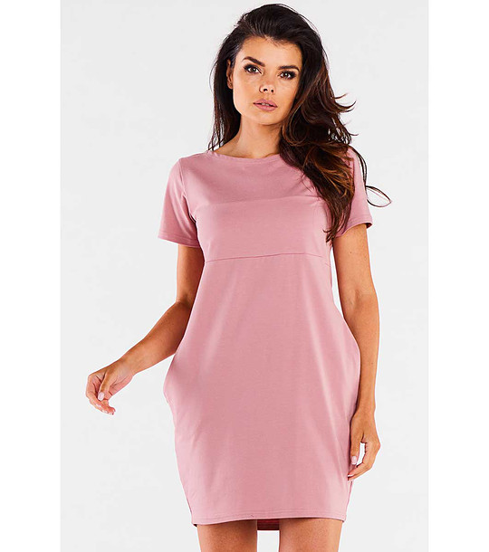 Розова памучна рокля Lamaila снимка