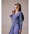 Лилава oversize дамска блуза с памук Sini-2 снимка