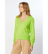 Зелена дамска блуза с памук Sini-0 снимка