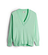 Зелена оersize дамска блуза с памук Sini-2 снимка