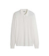 Бяла мъжка блуза от фино плетиво с памук Abner-2 снимка