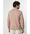Светлокафява мъжка блуза от фино плетиво с памук Abner-1 снимка