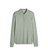 Светлозелена мъжка блуза от фино плетиво с памук Abner-2 снимка