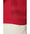 Червена мъжка блуза от фино плетиво Tito-3 снимка
