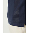 Мъжка блуза от фино плетиво в тъмносиньо Abel-3 снимка