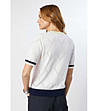 Дамска блуза с високо съдържание на памук в бяло Alfina-1 снимка