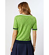Дамска блуза с високо съдържание на памук в зелен нюанс Alfina-1 снимка
