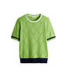 Дамска блуза с високо съдържание на памук в зелен нюанс Alfina-2 снимка