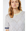 Сива дамска блуза с високо съдържание на памук Alfina-3 снимка