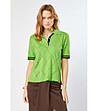 Дамска блуза в зелен нюанс с високо съдържание на памук Rachela-0 снимка