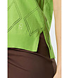Дамска блуза в зелен нюанс с високо съдържание на памук Rachela-3 снимка