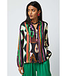Многоцветна дамска блуза с фигурален принт Telmia-0 снимка
