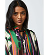 Многоцветна дамска блуза с фигурален принт Telmia-3 снимка