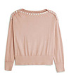 BUTOONED ASYMMETRICAL PULLOVER PINK BEIGE-2 снимка