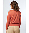 Дамска блуза в оранжев нюанс с високо съдържание на памук-1 снимка