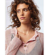 Ефирна дамска блуза в розов нюанс Holika-3 снимка