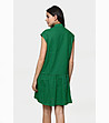 Зелена ленена рокля без ръкави Isadora-1 снимка