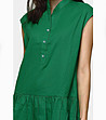 Зелена ленена рокля без ръкави Isadora-3 снимка